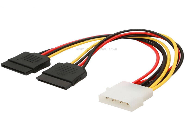 SATA硬盘电源线一分二 SATA15P TO 大四PIN