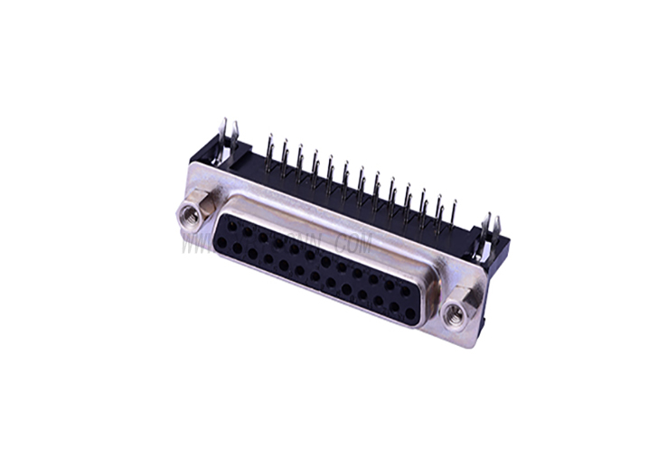 D-SUB25P 90° 母座  短