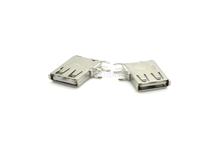 USB2.0 A TYPE 母头 90° 侧插式