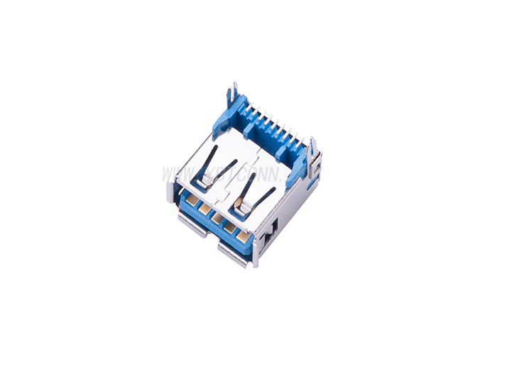 USB3.0 A TYPE 卧贴 母座