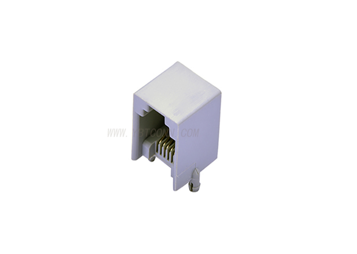 RJ11 6P6C 90° 穿孔式 灰色