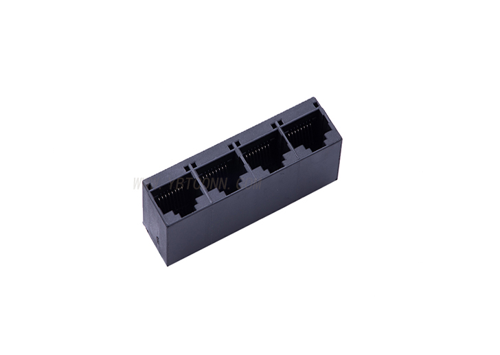 RJ45 8P8C 180° 四口穿孔式