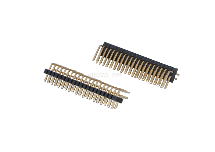 排针 PH1.0mm DIP90° 双排单塑