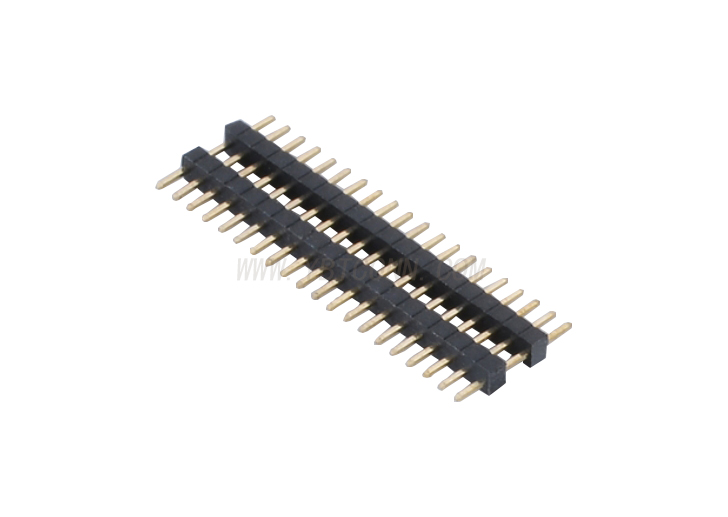 排针 PH1.0mm DIP180° 单排双塑