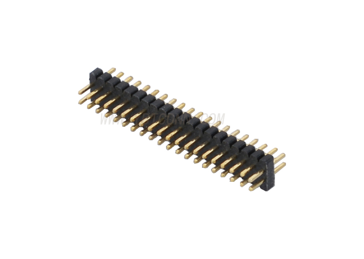 排针 PH1.0mm DIP180° 双排单塑