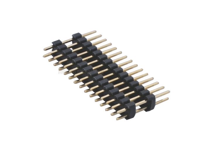 排针 PH2.0mm DIP180° 双排双塑