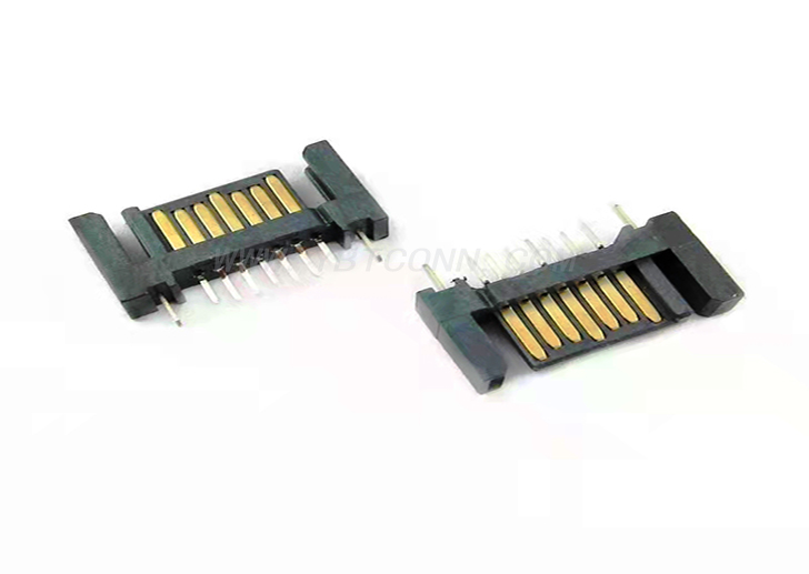 SATA7P 公座 DIP180° 带柱