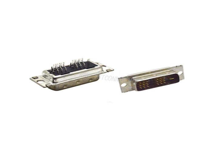 DVI 18+1 夹板式公头连接器