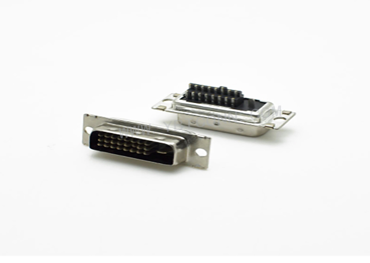 DVI 24+1PIN 公头 焊线式
